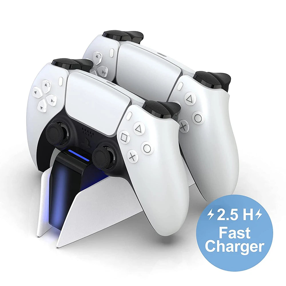 PS5 DualSense Charging Station – Type-C Dual Dock Charger Stand for PlayStation 5 Controllers
