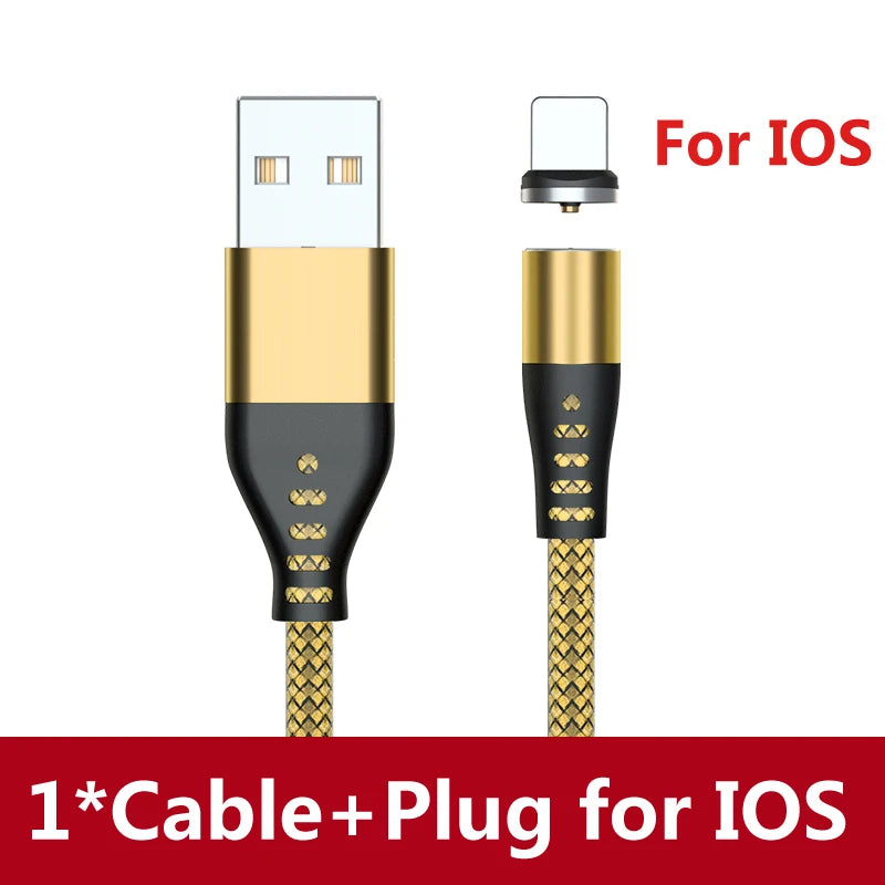 Magnetic LED USB Charging Cable – USB-C, Micro USB & Lightning, Fast Charge for iPhone, Xiaomi & More