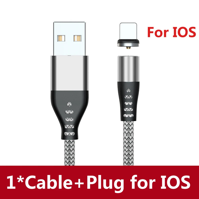 Magnetic LED USB Charging Cable – USB-C, Micro USB & Lightning, Fast Charge for iPhone, Xiaomi & More