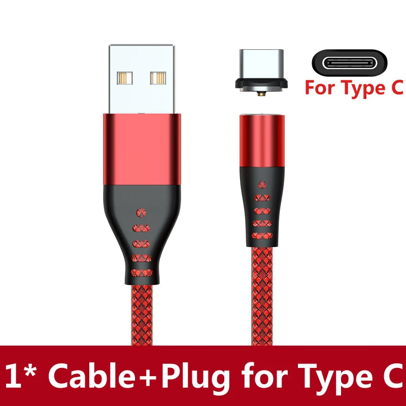 Magnetic LED USB Charging Cable – USB-C, Micro USB & Lightning, Fast Charge for iPhone, Xiaomi & More