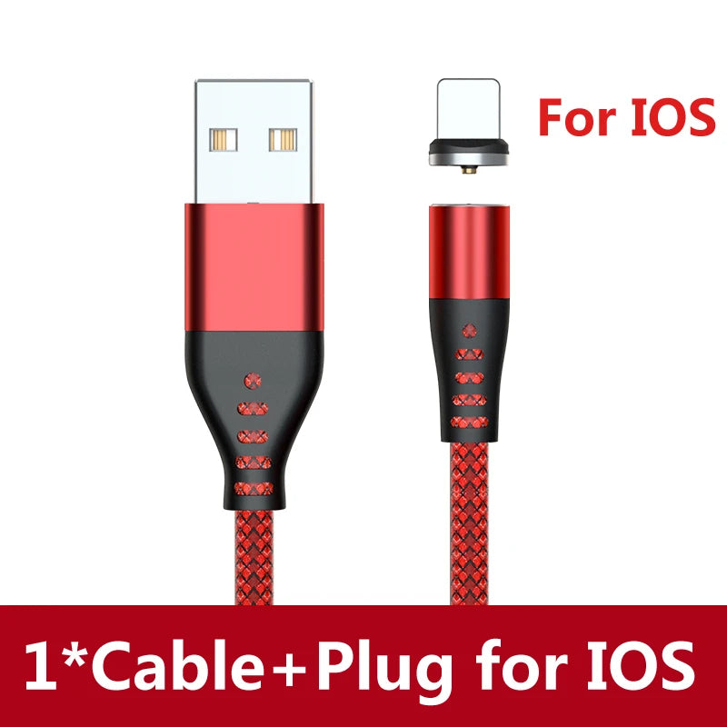 Magnetic LED USB Charging Cable – USB-C, Micro USB & Lightning, Fast Charge for iPhone, Xiaomi & More