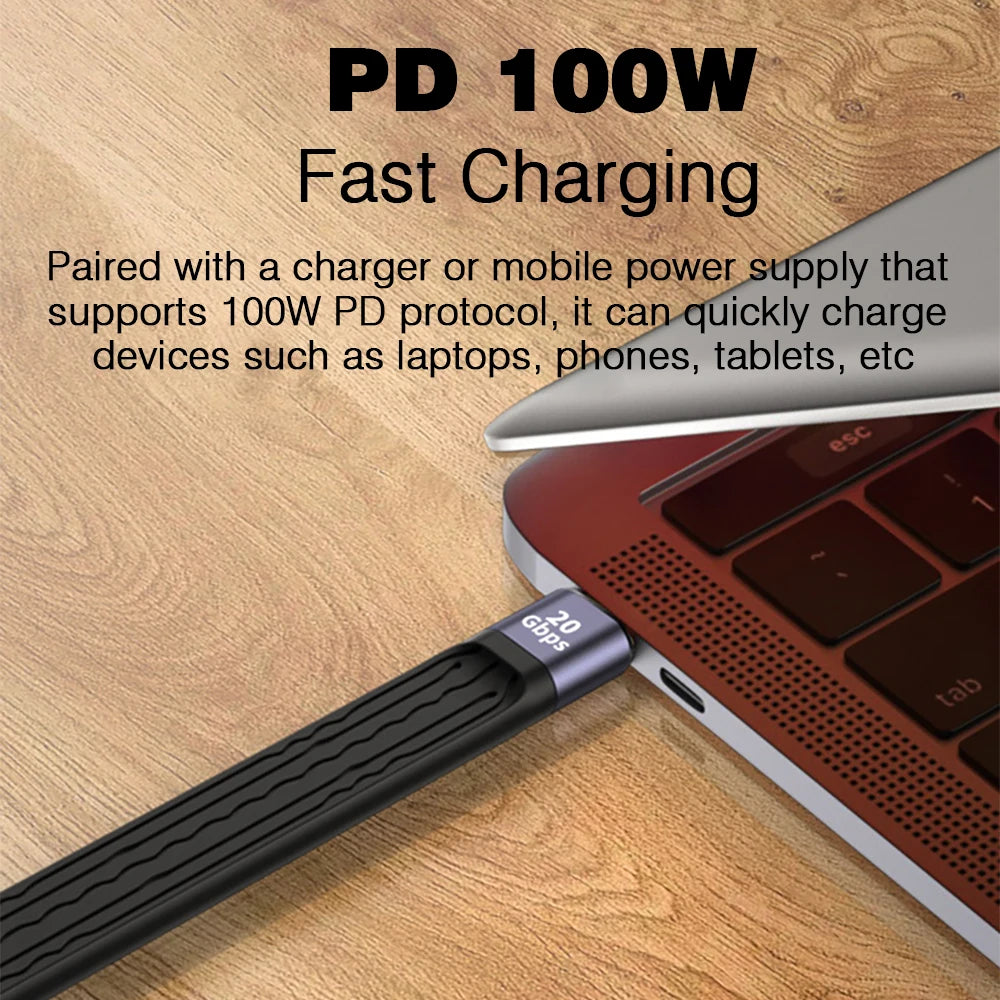 USB 3.1 10Gbps Short Cable – 13cm USB to Type-C Adapter, OTG, PD 100W, USB4 20Gbps for SSD & Power Bank