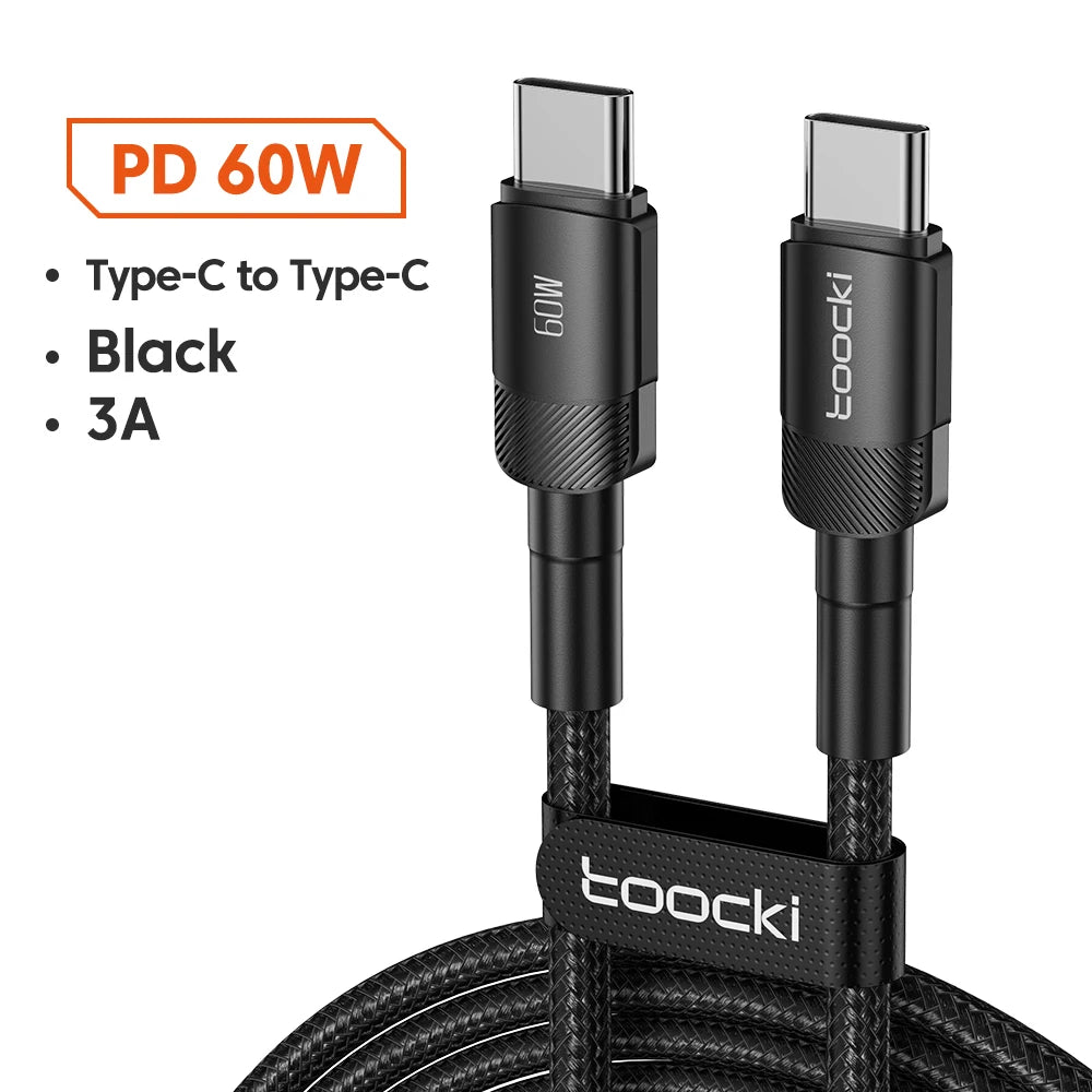 100W Type-C to Type-C Cable – PD 3.0 Fast Charging for Huawei, Xiaomi, Samsung, and Laptops