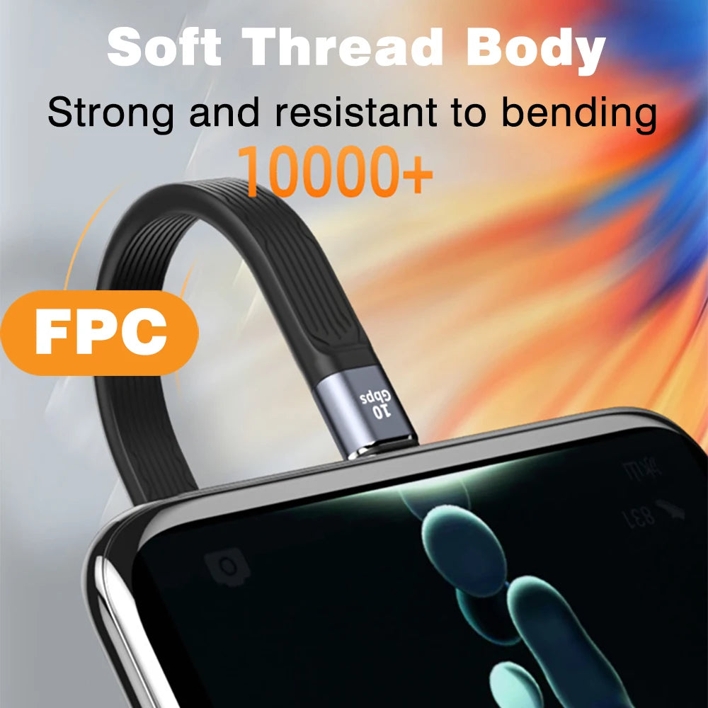USB 3.1 10Gbps Short Cable – 13cm USB to Type-C Adapter, OTG, PD 100W, USB4 20Gbps for SSD & Power Bank