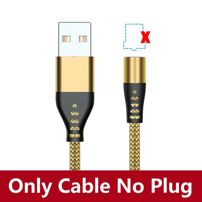 Magnetic LED USB Charging Cable – USB-C, Micro USB & Lightning, Fast Charge for iPhone, Xiaomi & More