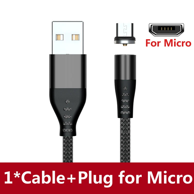Magnetic LED USB Charging Cable – USB-C, Micro USB & Lightning, Fast Charge for iPhone, Xiaomi & More