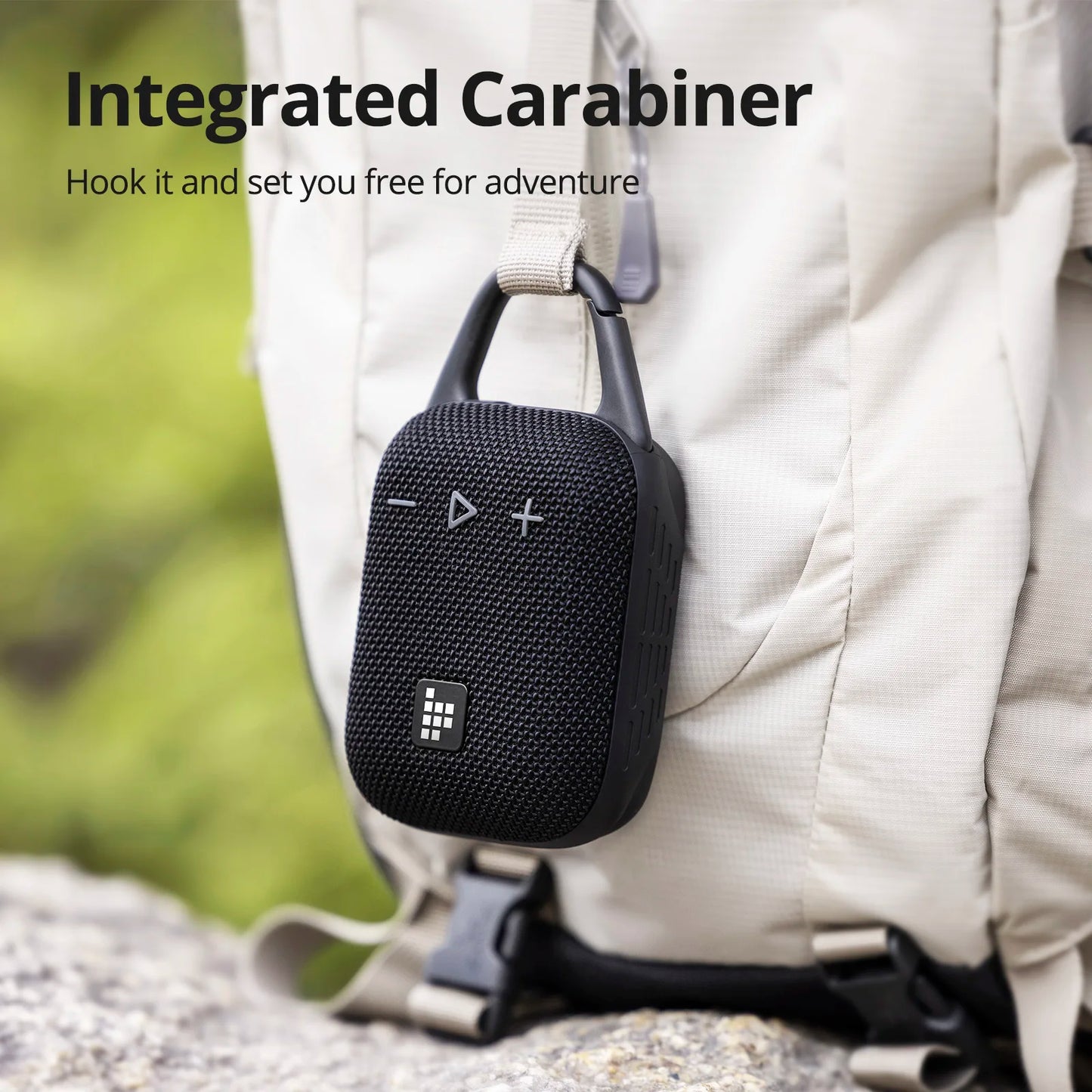 Portable Bluetooth Speaker – IPX7 Waterproof, 20H Playtime, with Hook for Camping, Hiking, Outdoor